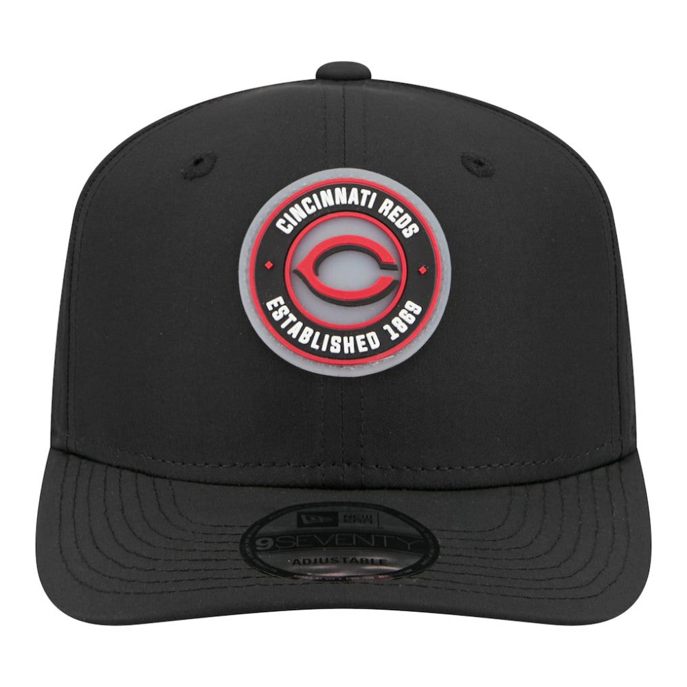 Cincinnati Reds New Era Circle 9SEVENTY Adjustable Hat - Black - New Era Sale