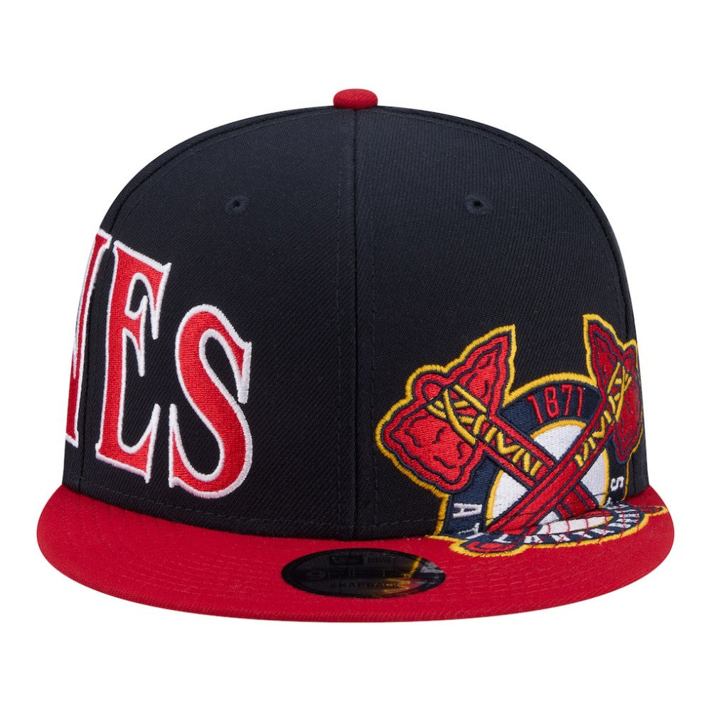 Atlanta Braves New Era Stretched Two-Tone 9FIFTY Adjustable Hat - Navy/Red - New Era Sale