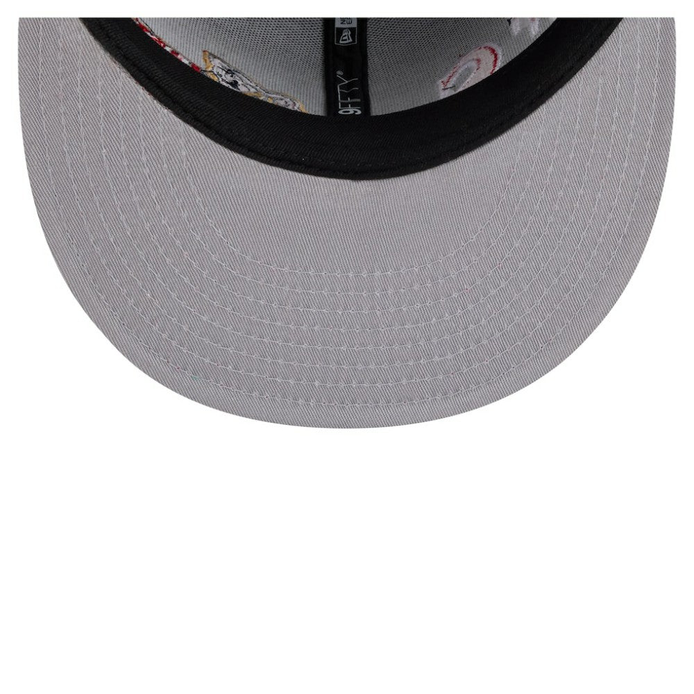 Atlanta Braves New Era Stretched Two-Tone 9FIFTY Adjustable Hat - Navy/Red - New Era Sale