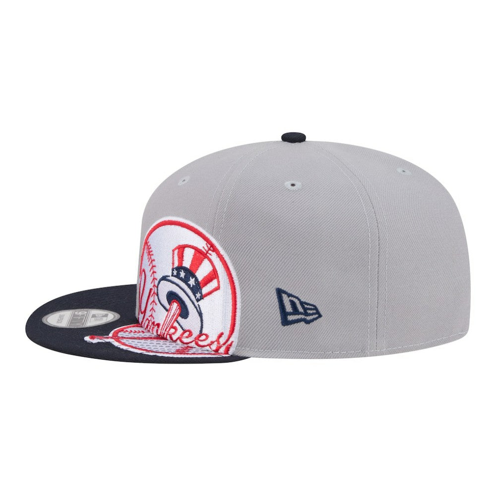 New York Yankees New Era Stretched Two-Tone 9FIFTY Adjustable Hat - Gray/Navy - New Era Sale