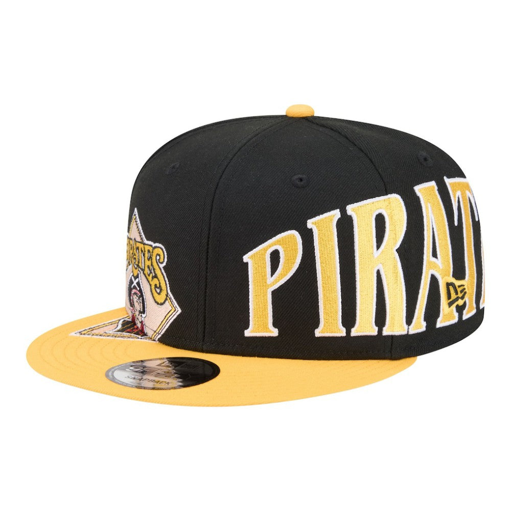 Pittsburgh Pirates New Era Stretched Two-Tone 9FIFTY Adjustable Hat - Black/Gold - New Era Sale