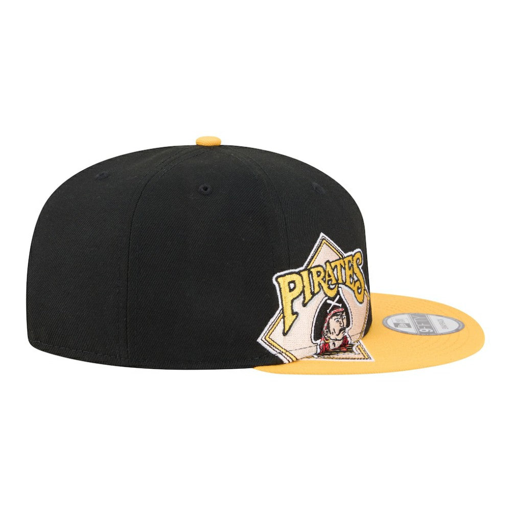 Pittsburgh Pirates New Era Stretched Two-Tone 9FIFTY Adjustable Hat - Black/Gold - New Era Sale