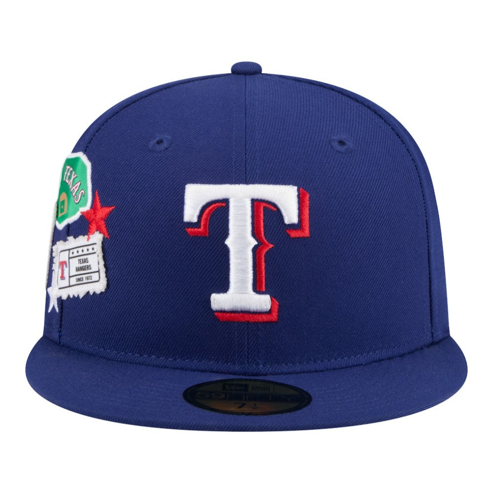Texas Rangers New Era City Patch 59FIFTY Fitted Hat - Royal - New Era Lifestyle
