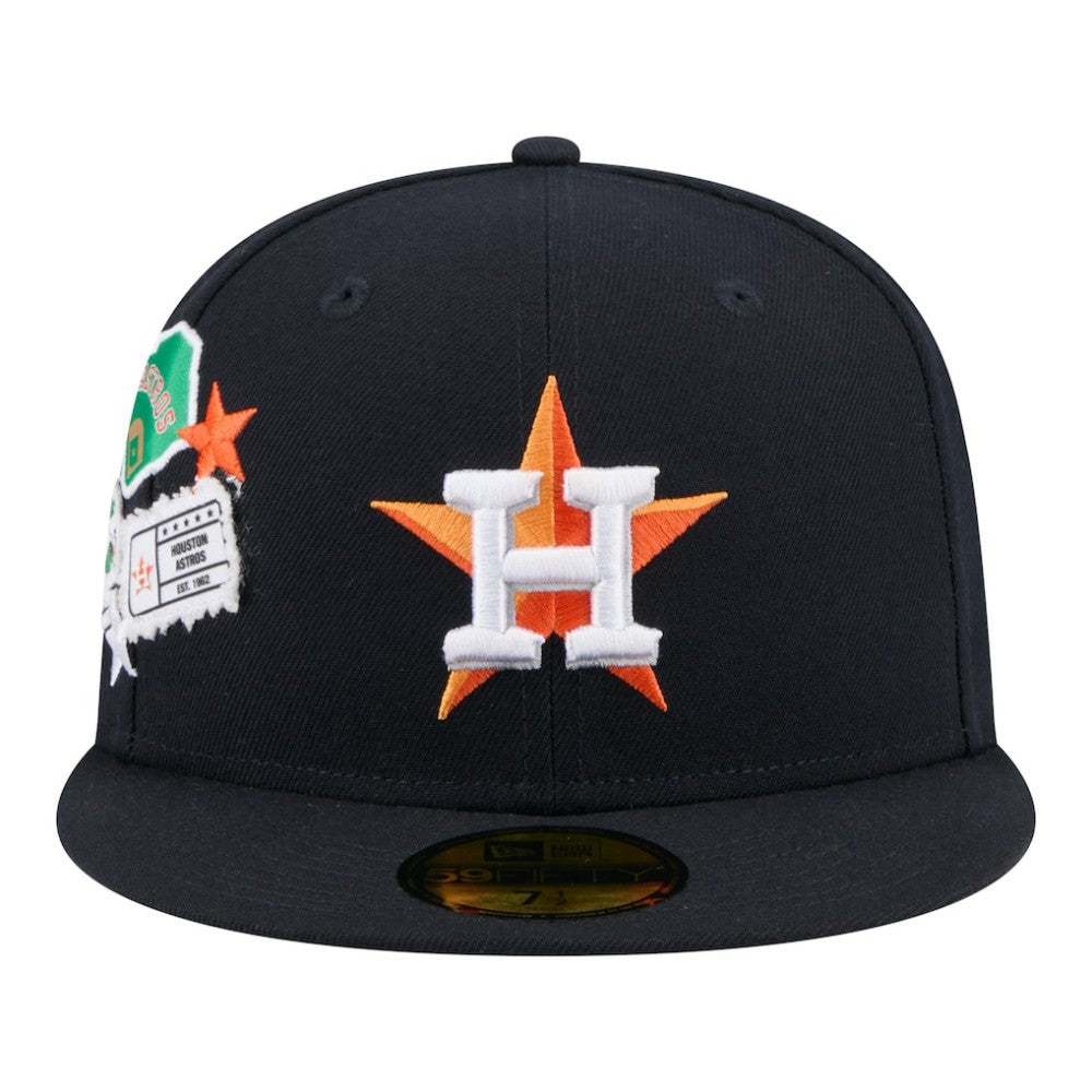 Houston Astros New Era City Patch 59FIFTY Fitted Hat - Navy - New Era Sale