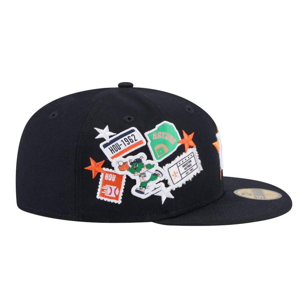 Houston Astros New Era City Patch 59FIFTY Fitted Hat - Navy - New Era Sale