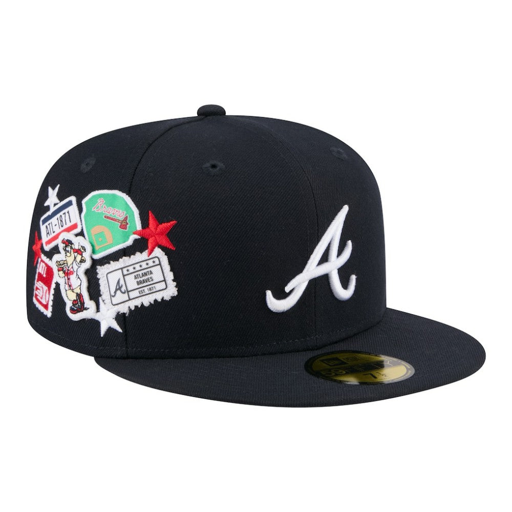 Atlanta Braves New Era City Patch 59FIFTY Fitted Hat - Navy - New Era Online