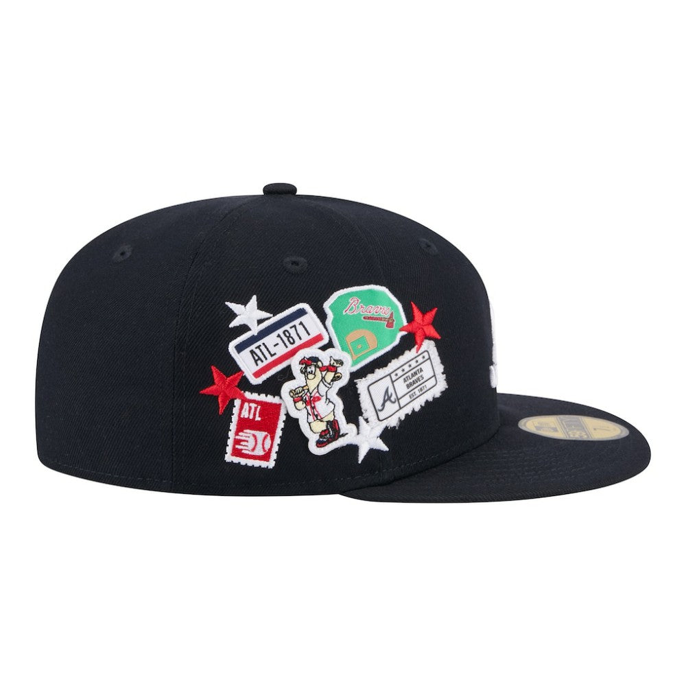 Atlanta Braves New Era City Patch 59FIFTY Fitted Hat - Navy - New Era Online