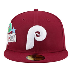 Philadelphia Phillies New Era City Patch 59FIFTY Fitted Hat - Burgundy - New Era Discount