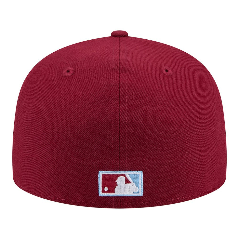 Philadelphia Phillies New Era City Patch 59FIFTY Fitted Hat - Burgundy - New Era Discount