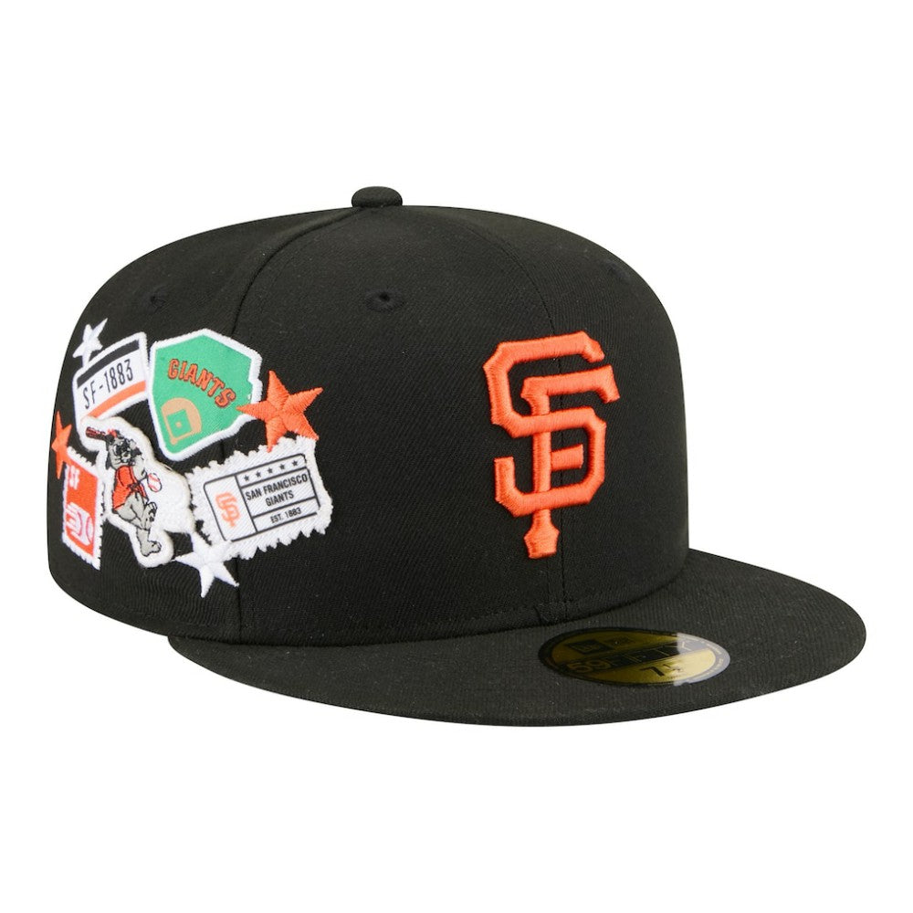 San Francisco Giants New Era City Patch 59FIFTY Fitted Hat - Black - New Era Sale