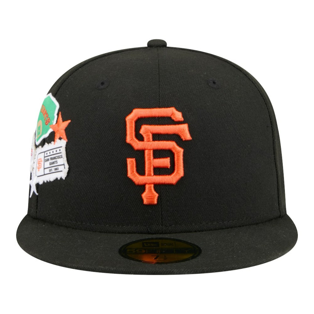 San Francisco Giants New Era City Patch 59FIFTY Fitted Hat - Black - New Era Sale