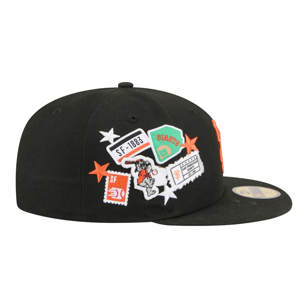 San Francisco Giants New Era City Patch 59FIFTY Fitted Hat - Black - New Era Sale