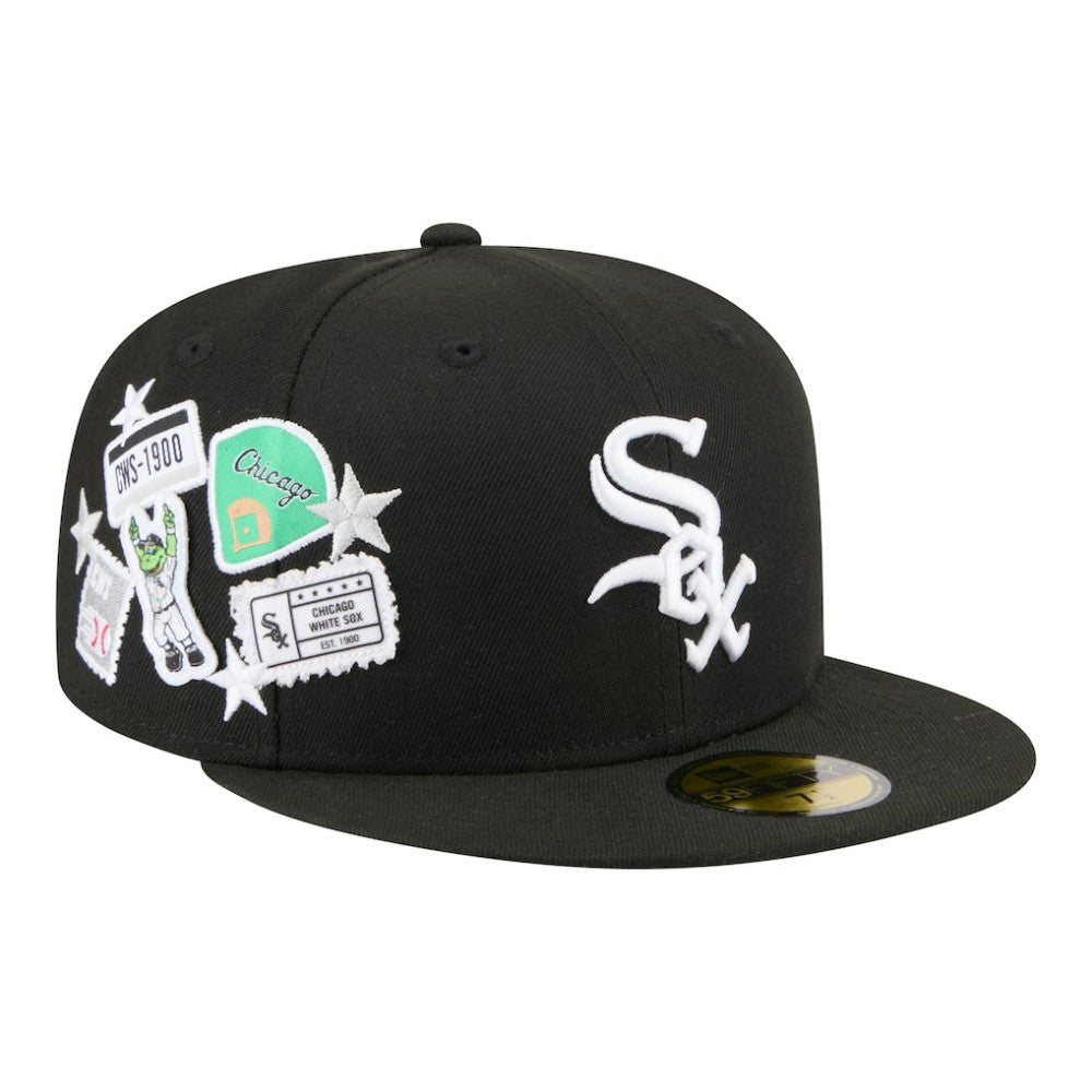 Chicago White Sox New Era City Patch 59FIFTY Fitted Hat - Black - New Era Sale