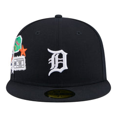 Detroit Tigers New Era City Patch 59FIFTY Fitted Hat - Navy - New Era Discount