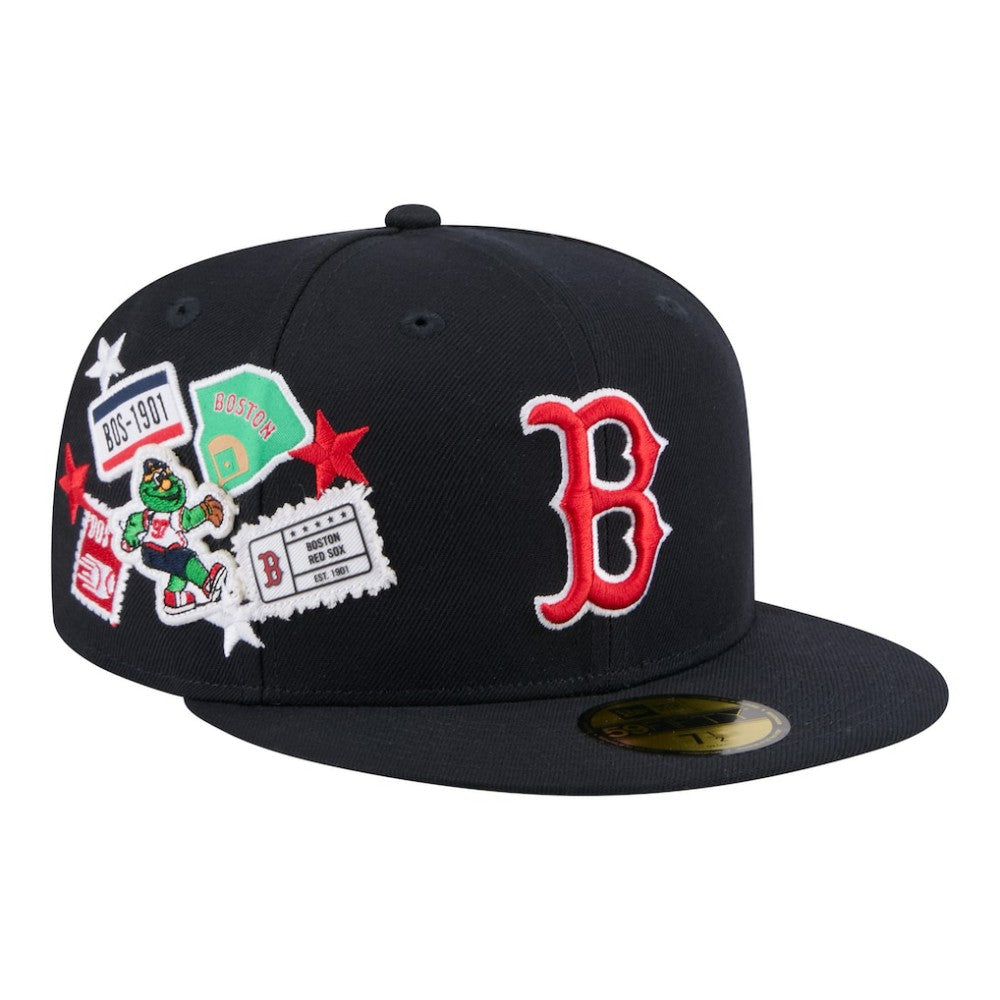 Boston Red Sox New Era City Patch 59FIFTY Fitted Hat - Navy - New Era Lifestyle