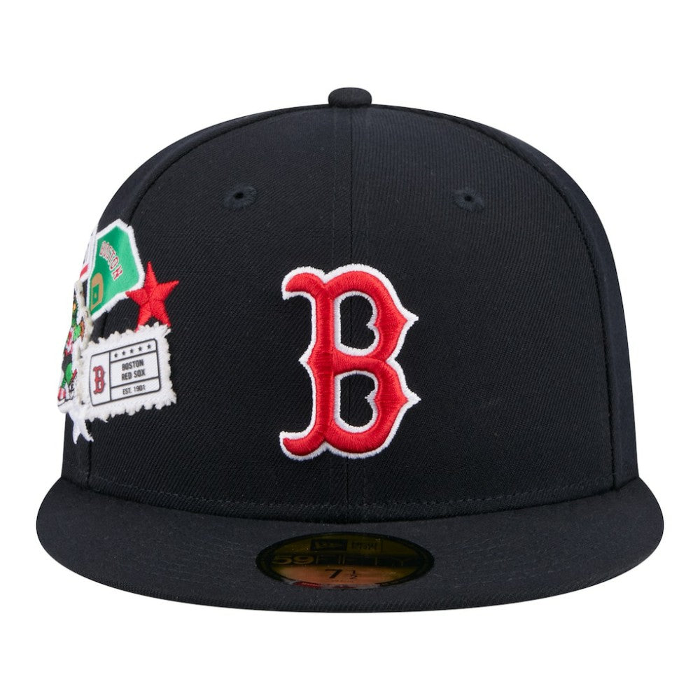 Boston Red Sox New Era City Patch 59FIFTY Fitted Hat - Navy - New Era Lifestyle