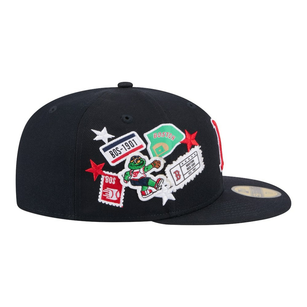 Boston Red Sox New Era City Patch 59FIFTY Fitted Hat - Navy - New Era Lifestyle