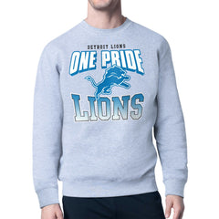 Detroit Lions Starter Comic Style Sweatshirt Gray