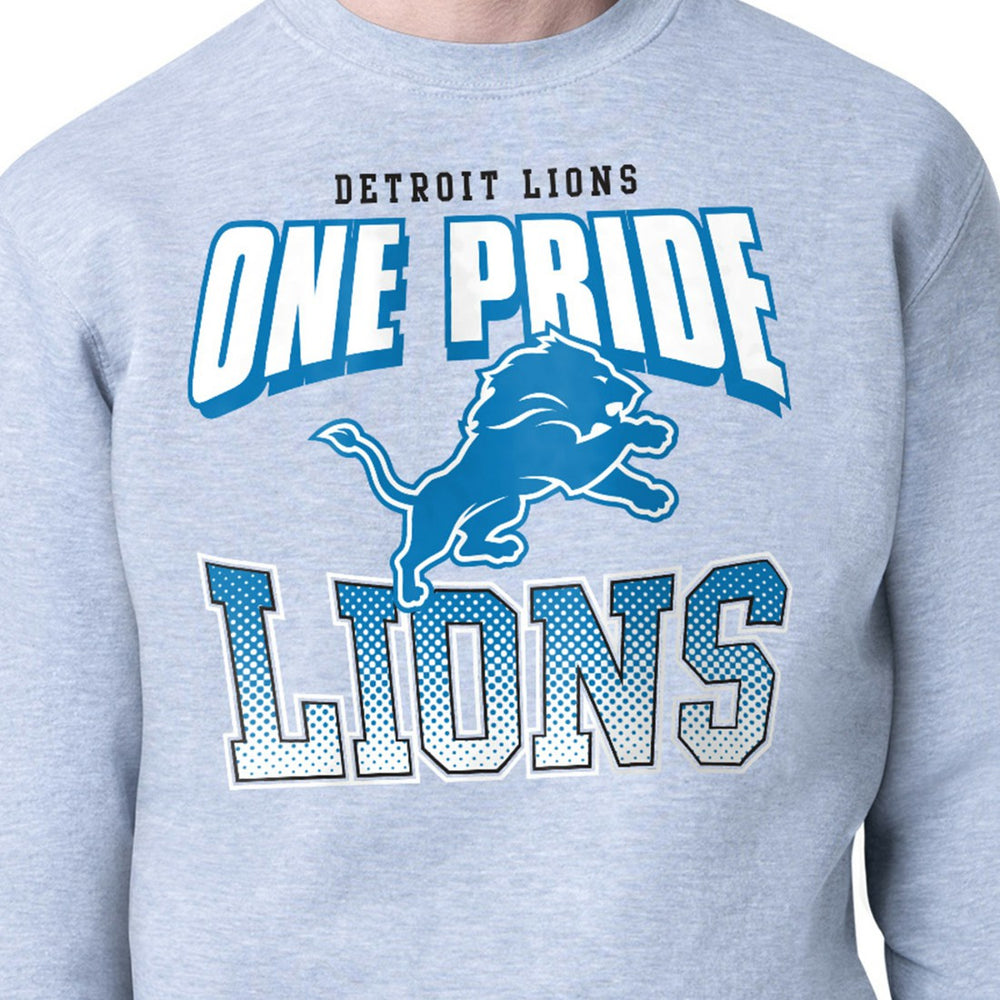Detroit Lions Starter Comic Style Sweatshirt Gray