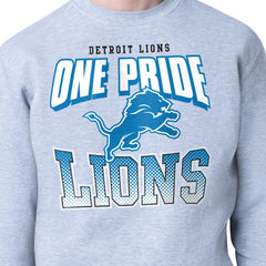 Detroit Lions Starter Comic Style Sweatshirt Gray