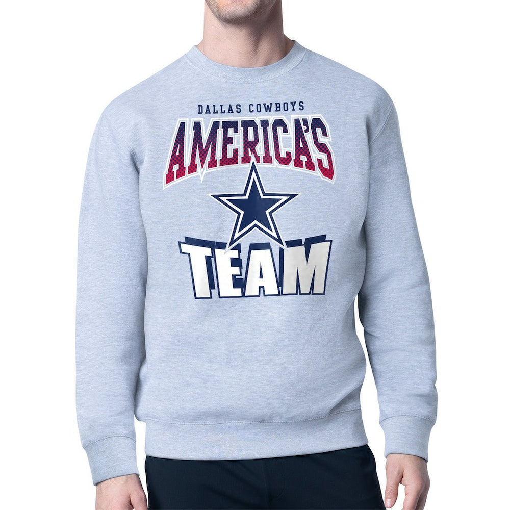 Dallas Cowboys Starter Comic Style Sweatshirt Gray