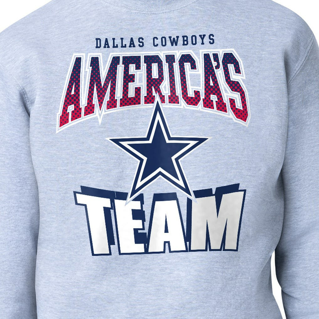 Dallas Cowboys Starter Comic Style Sweatshirt Gray