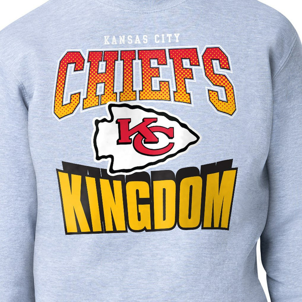Kansas City Chiefs Starter Comic Style Sweatshirt Gray