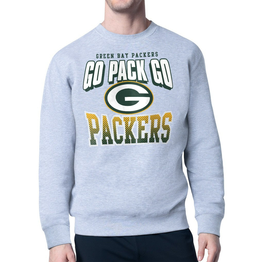 Green Bay Packers Starter Comic Style Sweatshirt Gray