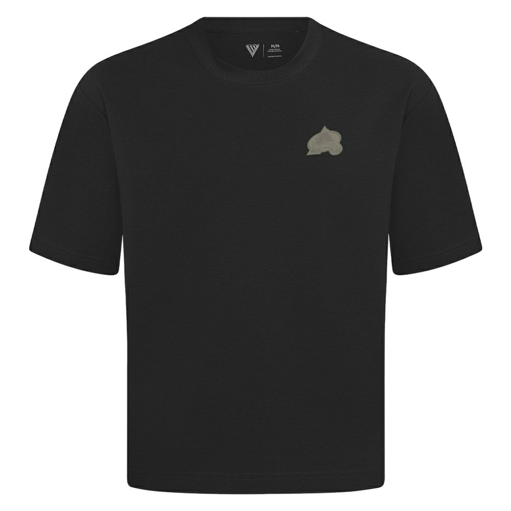Colorado Avalanche Levelwear Copper Oversized Luxe Signature Knit T-Shirt - Black - NHL 203415617