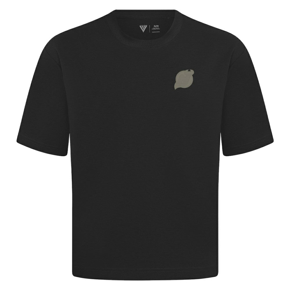 New Jersey Devils Levelwear Copper Oversized Luxe Signature Knit T-Shirt - Black - NHL 203415623