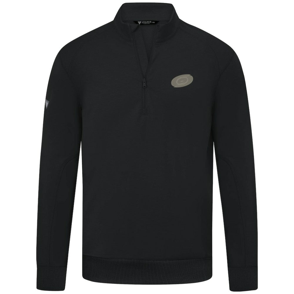 Carolina Hurricanes Levelwear Copper Upright Quarter-Zip Pullover - Black - NHL 203415637