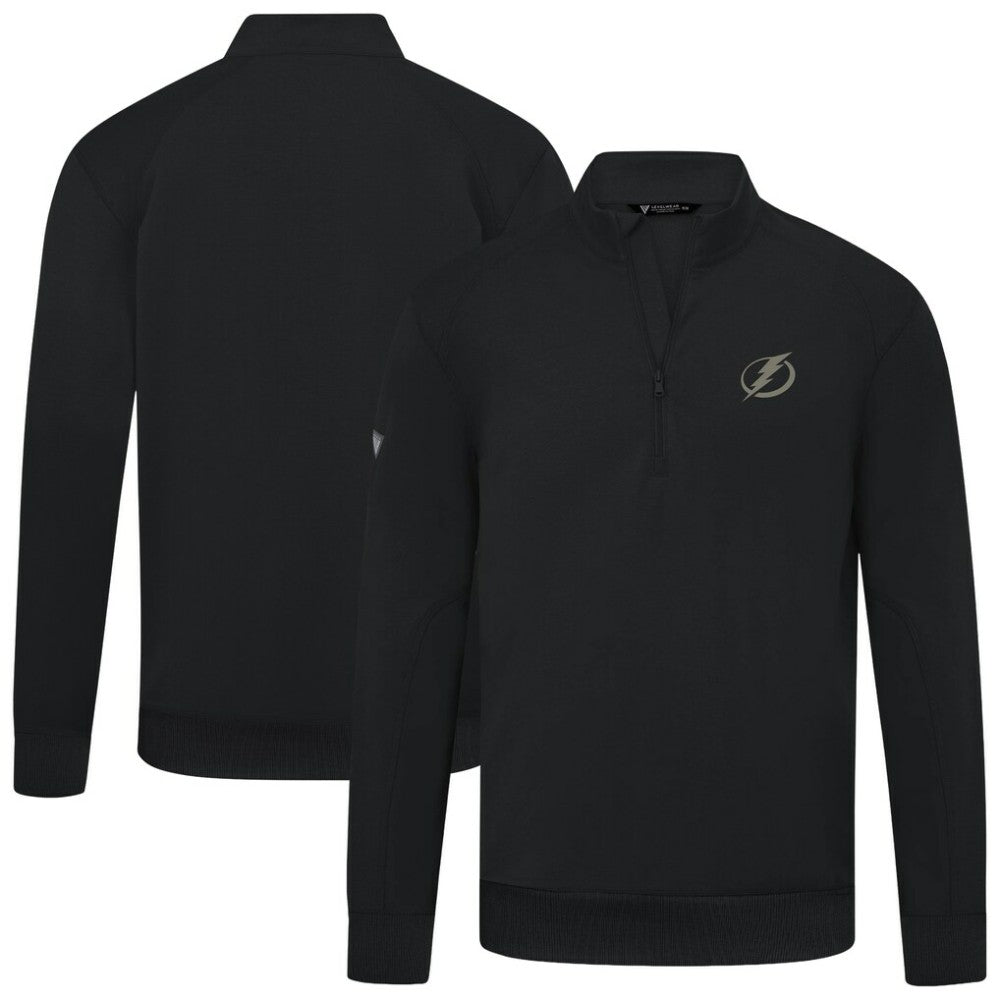 Tampa Bay Lightning Levelwear Copper Upright Quarter-Zip Pullover - Black - NHL 203415641