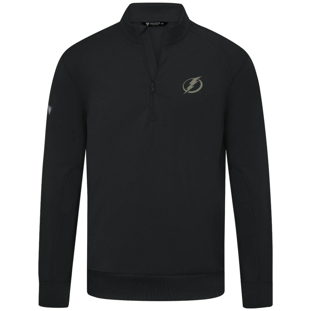 Tampa Bay Lightning Levelwear Copper Upright Quarter-Zip Pullover - Black - NHL 203415641
