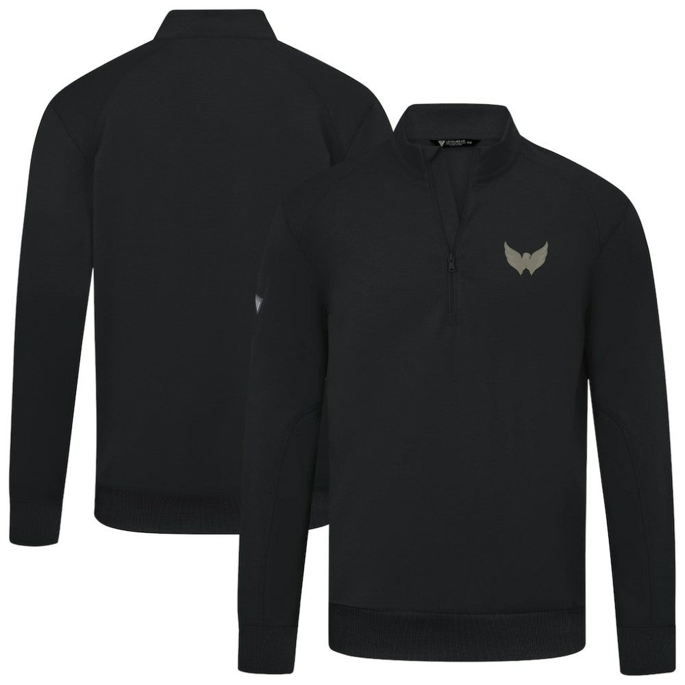 Washington Capitals Levelwear Copper Upright Quarter-Zip Pullover - Black - NHL 203415649
