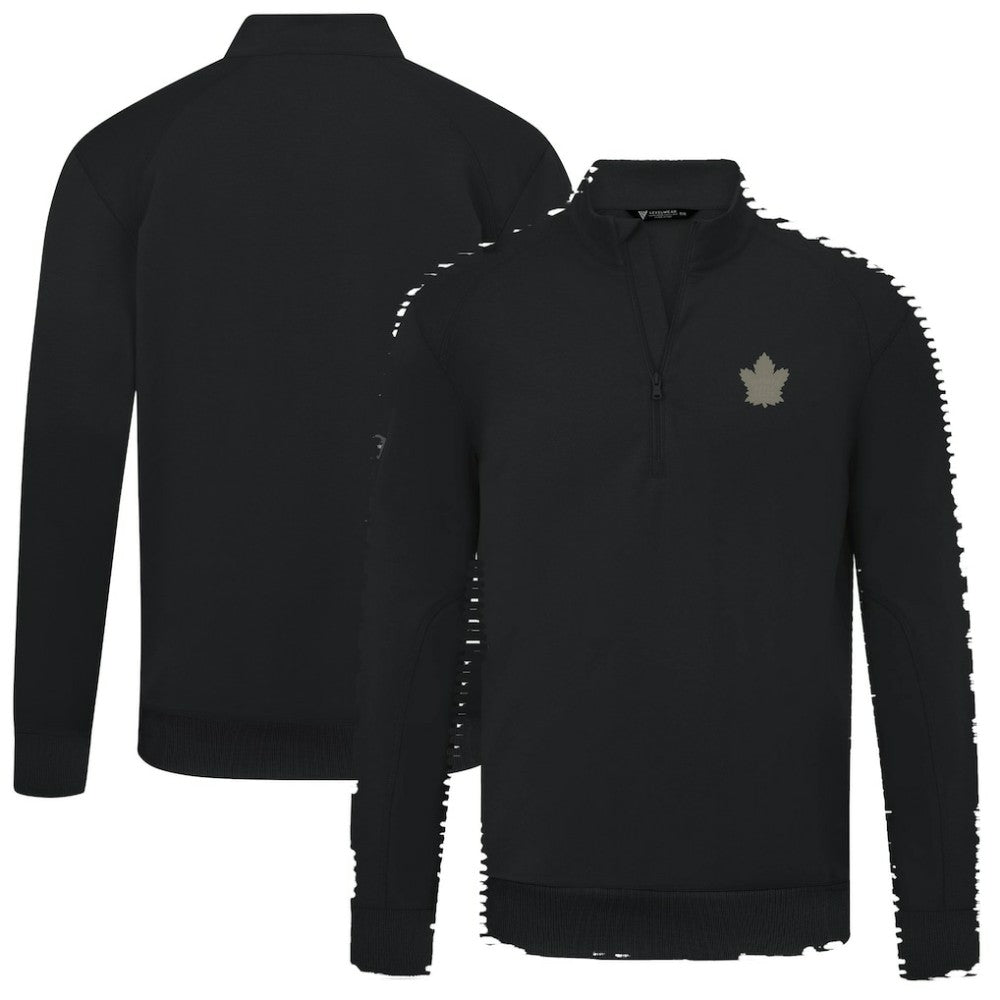 Toronto Maple Leafs Levelwear Copper Upright Quarter-Zip Pullover - Black - NHL 203415655