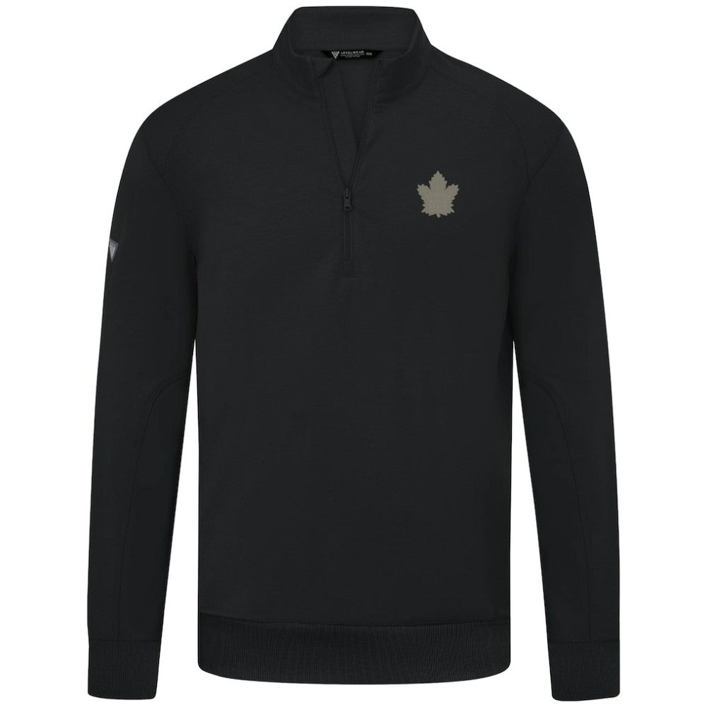 Toronto Maple Leafs Levelwear Copper Upright Quarter-Zip Pullover - Black - NHL 203415655