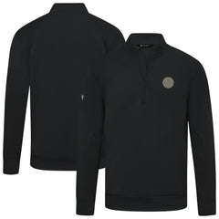 Edmonton Oilers Levelwear Copper Upright Quarter-Zip Pullover - Black - NHL 203415657