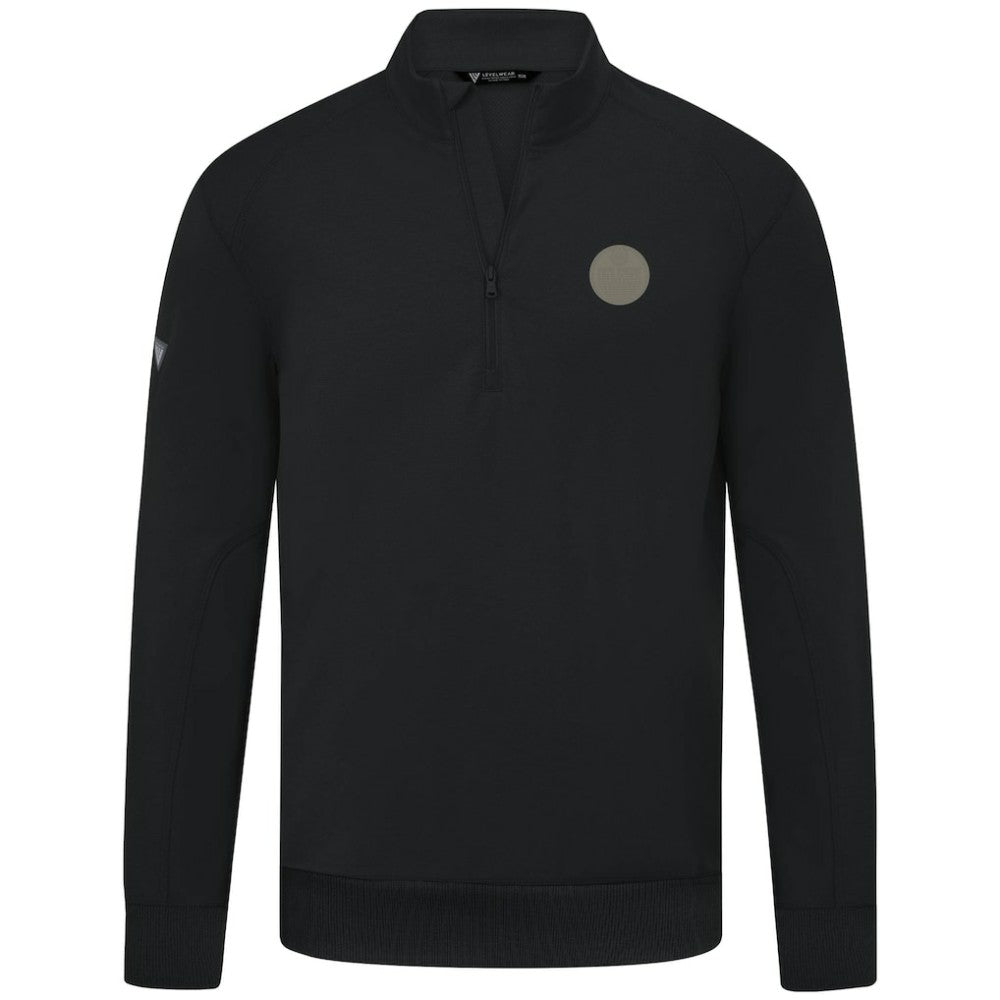 Edmonton Oilers Levelwear Copper Upright Quarter-Zip Pullover - Black - NHL 203415657