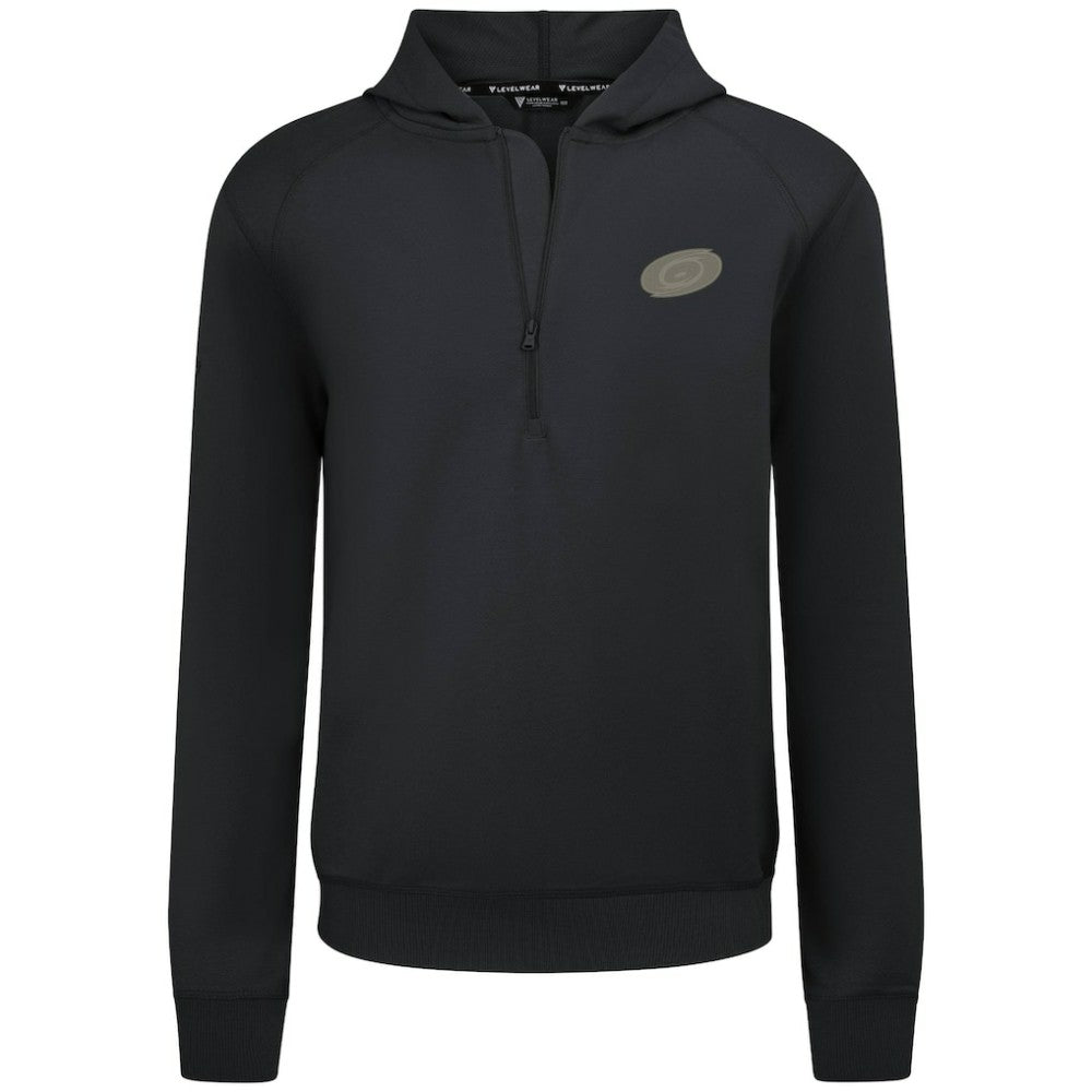 Carolina Hurricanes Levelwear Technic Quarter-Zip Pullover Hoodie - Black - NHL 203415681