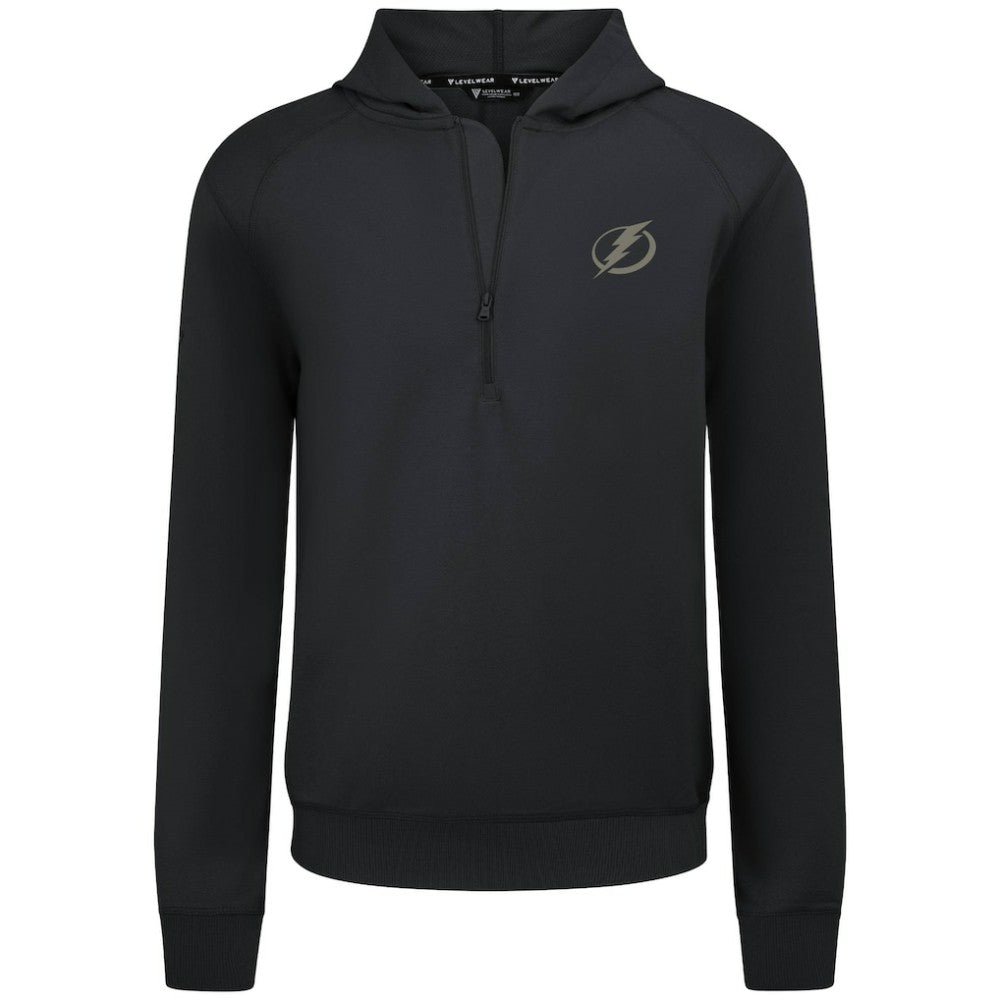 Tampa Bay Lightning Levelwear Technic Quarter-Zip Pullover Hoodie - Black - NHL 203415685