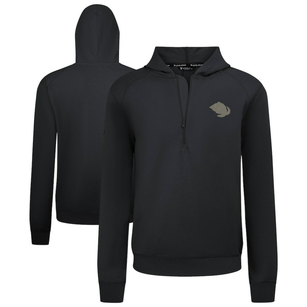 Utah Mammoth Levelwear Technic Quarter-Zip Pullover Hoodie - Black - NHL 203415695