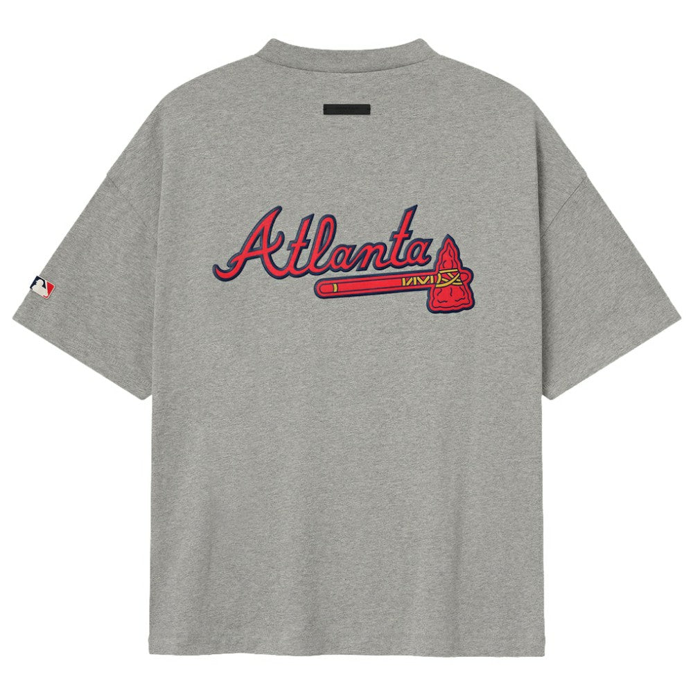 Atlanta Braves Fear of God x MLB 90's Fit T-Shirt - Heather Gray - MLB on Sale