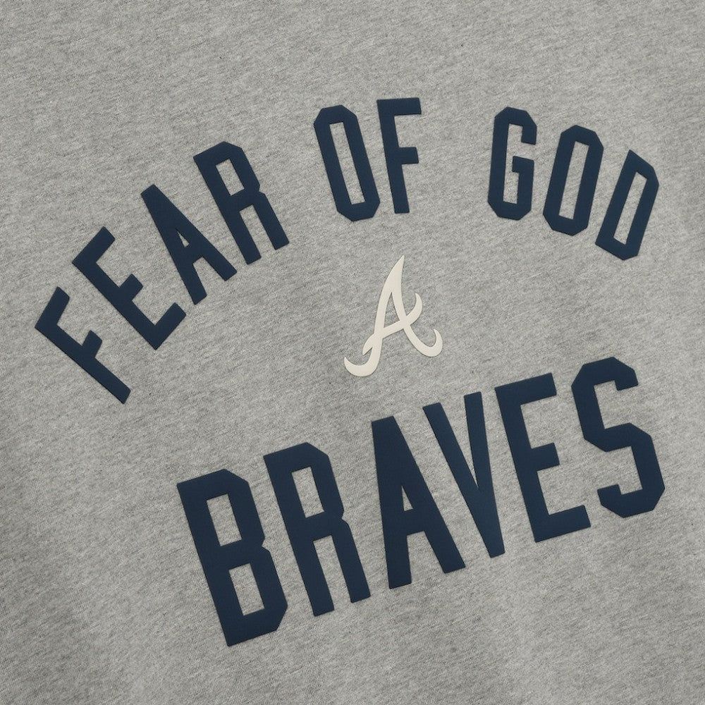 Atlanta Braves Fear of God x MLB 90's Fit T-Shirt - Heather Gray - MLB on Sale