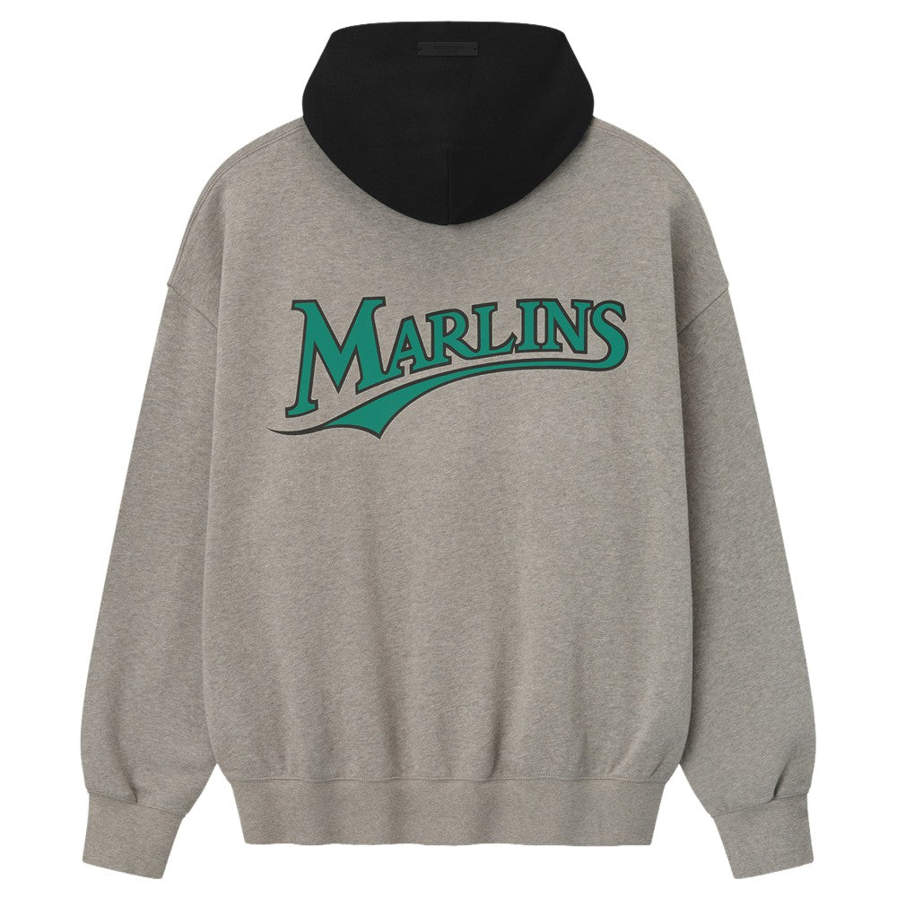 Florida Marlins Fear of God x MLB Sport Fit Hoodie - Warm Heather Gray/Black - MLB Online