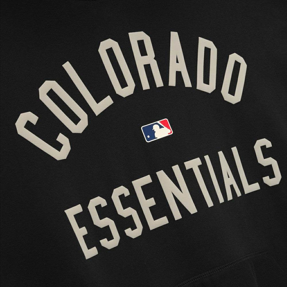 Colorado Rockies Fear of God x MLB Sport Fit Hoodie - Heather Black/Purple - MLB Lifestyle