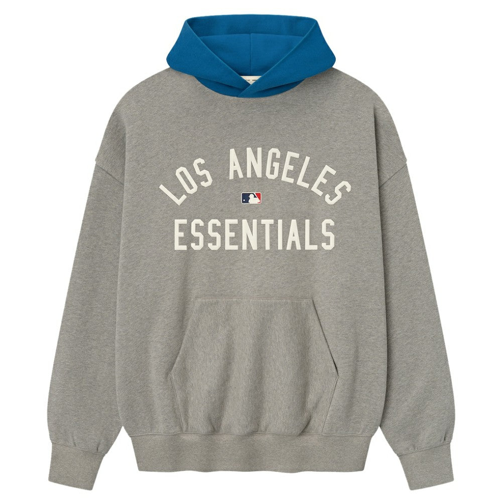 Los Angeles Dodgers Fear of God x MLB Sport Fit Hoodie - Warm Heather Gray/Royal - MLB on Sale