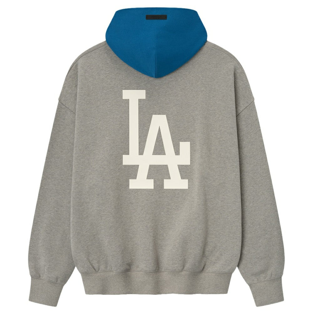 Los Angeles Dodgers Fear of God x MLB Sport Fit Hoodie - Warm Heather Gray/Royal - MLB on Sale