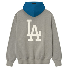 Los Angeles Dodgers Fear of God x MLB Sport Fit Hoodie - Warm Heather Gray/Royal - MLB on Sale