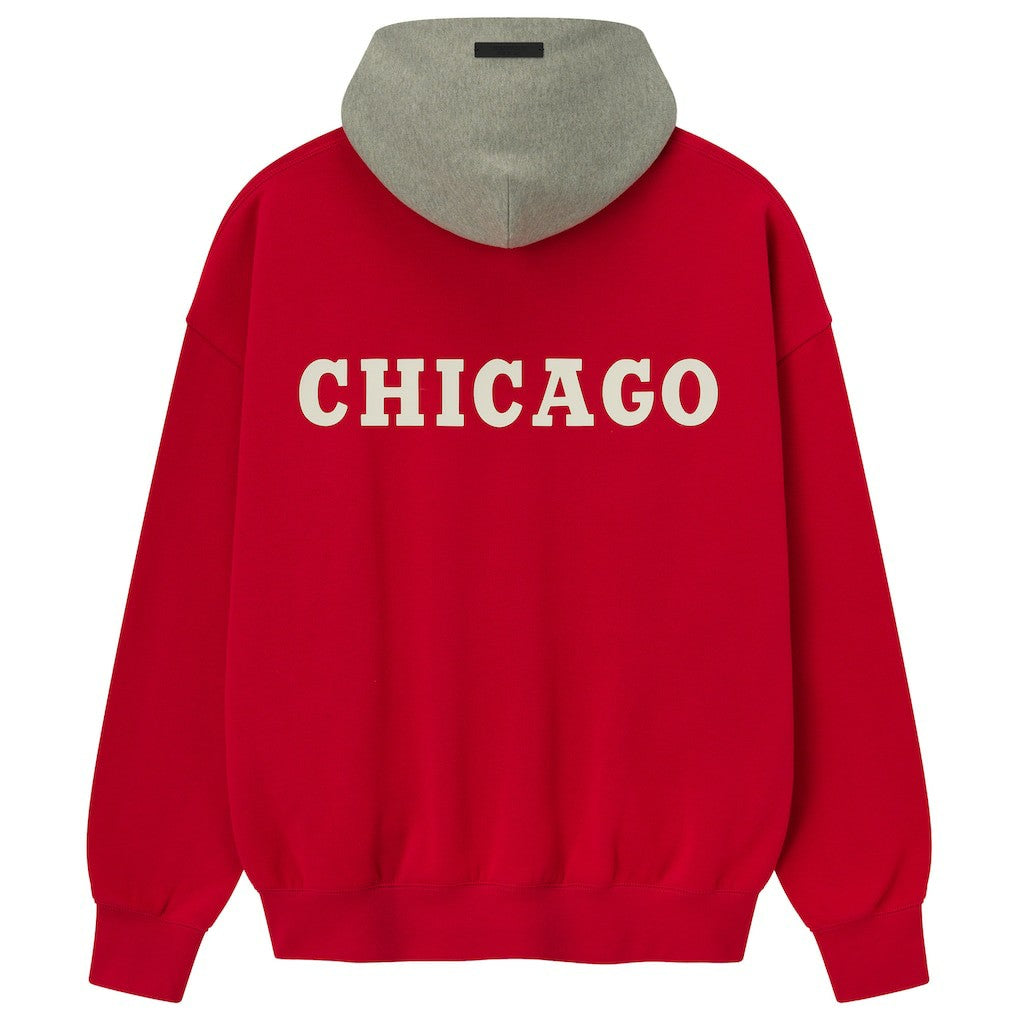 Chicago Bulls Fear of God x NBA Unisex Sport Hoodie Red/Heather Gray