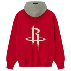 Houston Rockets Fear of God x NBA Unisex Sport Hoodie Red/Heather Gray